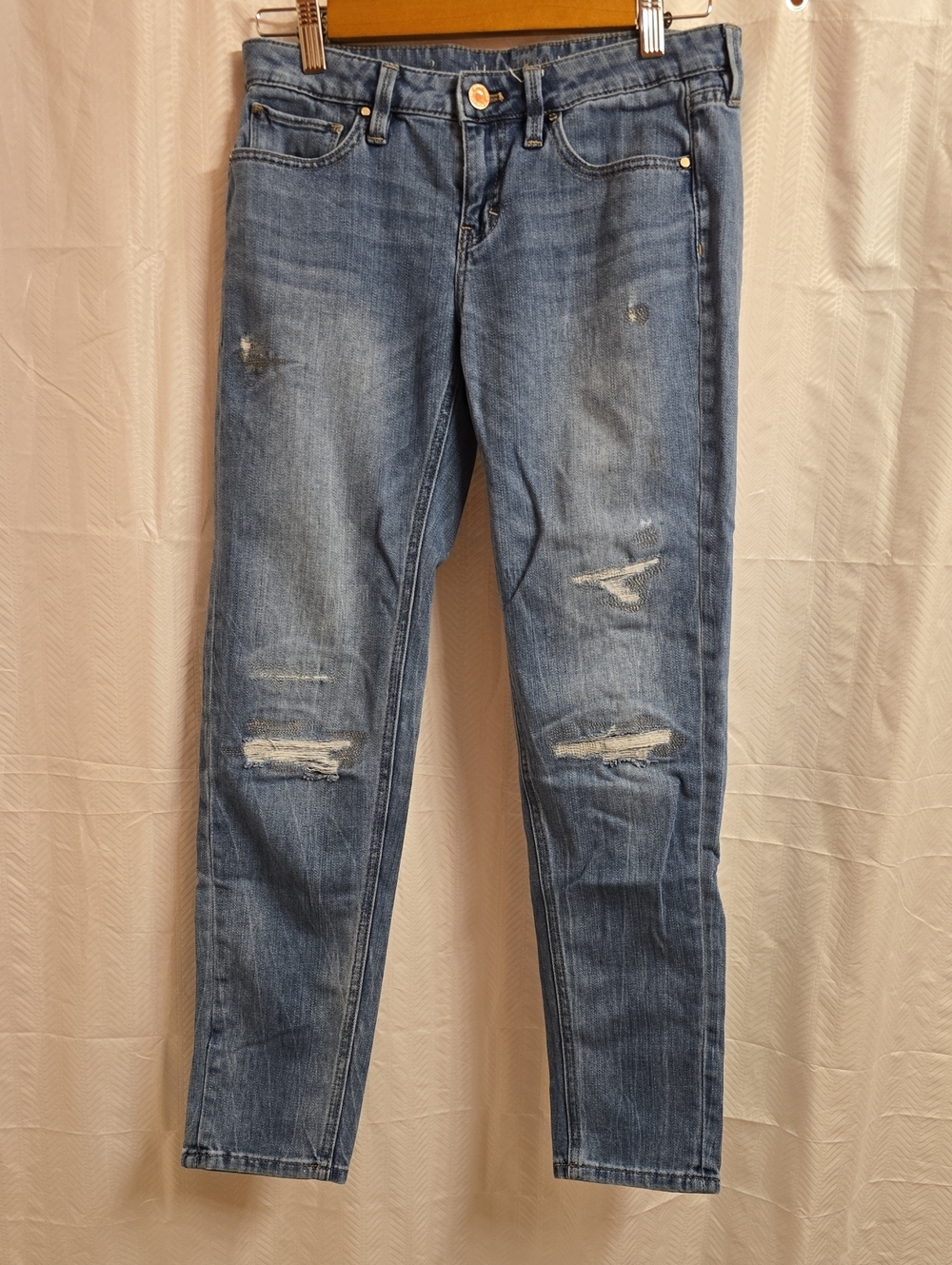 White House Black Market Jeans Women's Size 2 Light Blue Girlfiend Denim